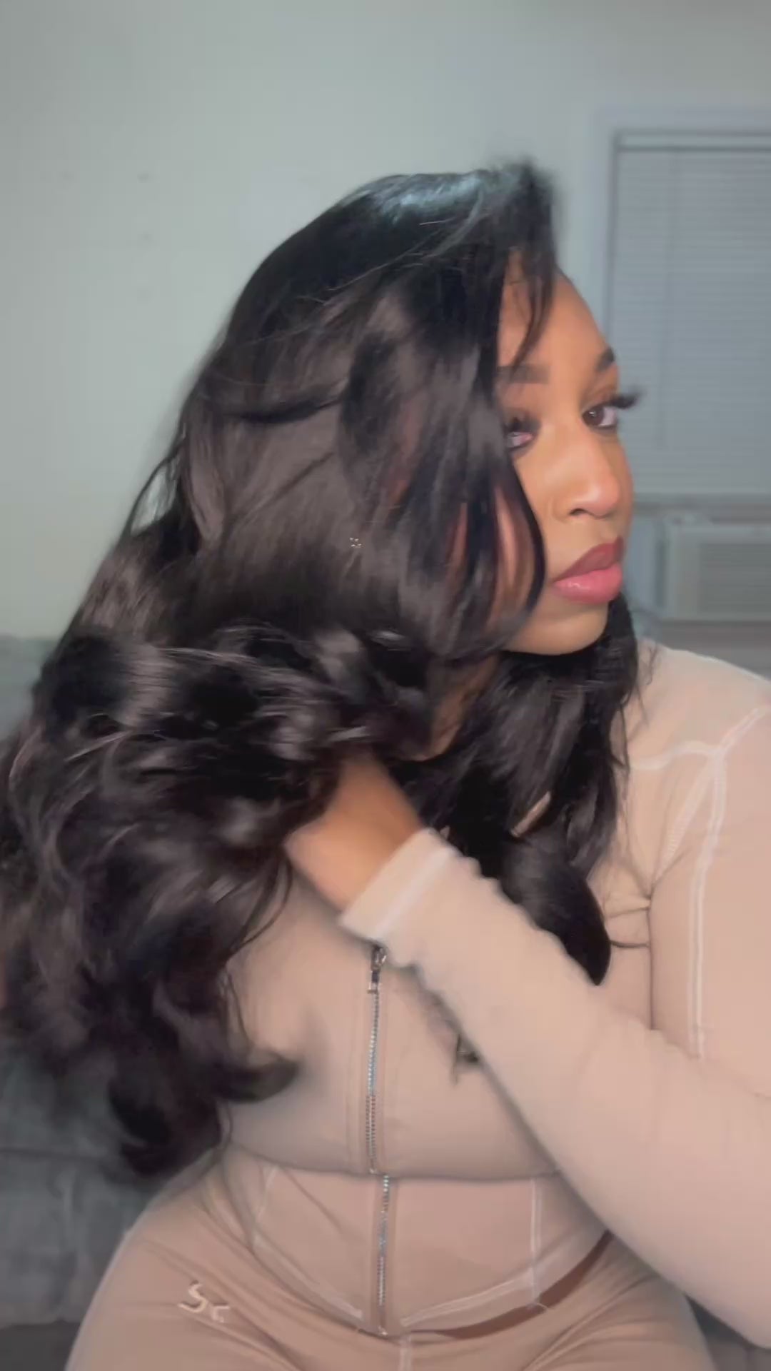 #18 Layered half wig